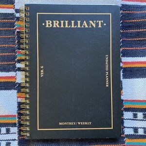 Paperian Brilliant Undated Weekly/Monthly Planner. Never Used. Spiral Bound.